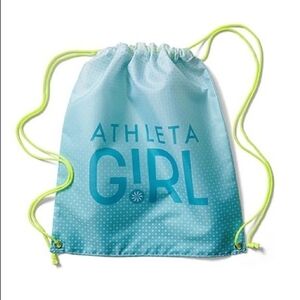 Athleta Blue and Yellow Drawstring Backpack